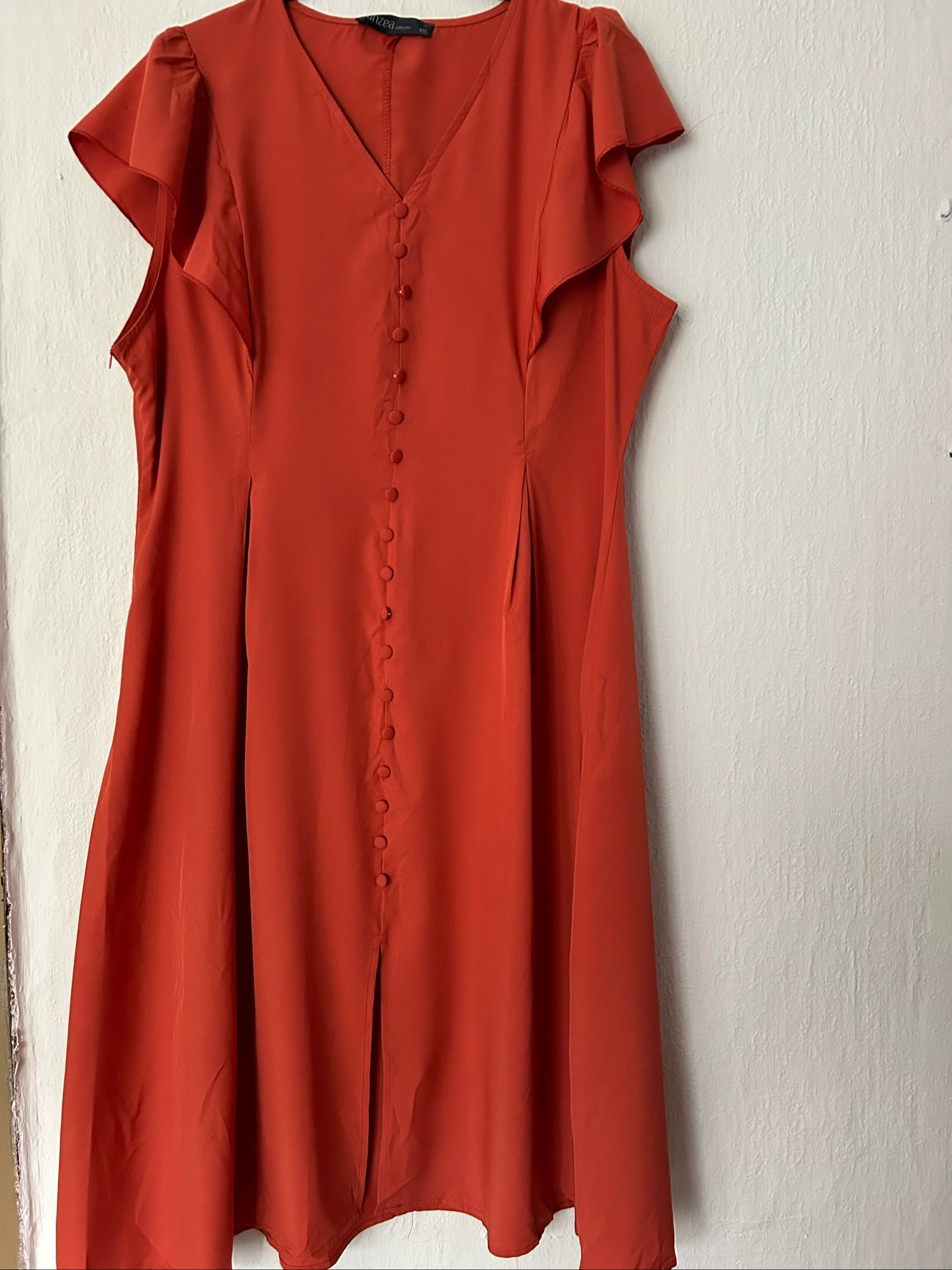 New terracotta midi dress, size 4XL.
